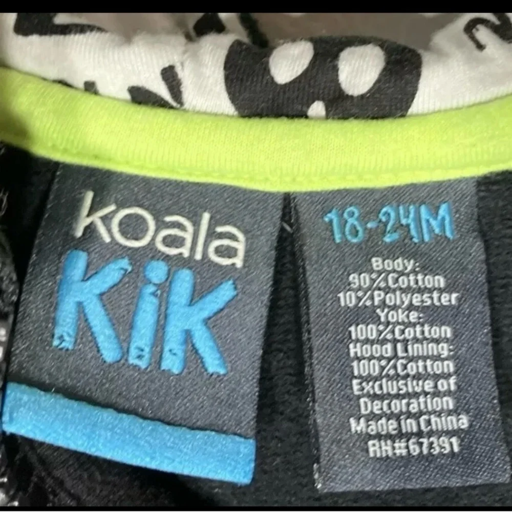 Koala Kik Skull Hooded Jacket  “What’s Up” Zip Up Infant Sz 18-24 Months